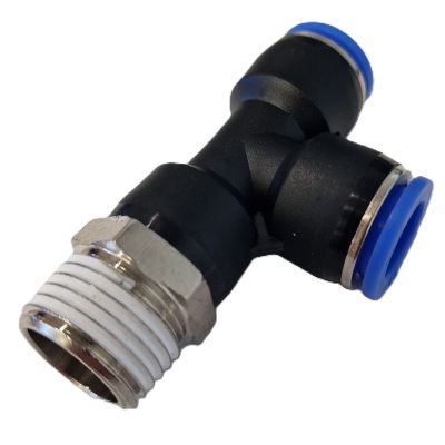 Male run T push-in airline quick fitting M5-1/2 BSP > 4-12mm