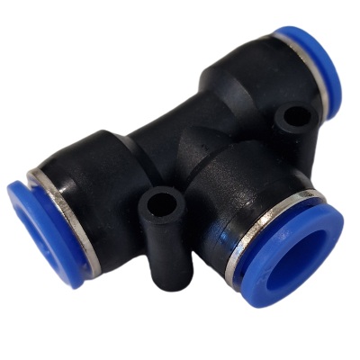 Tee push-in airline speed fitting 4mm, 6mm, 10mm + 12mm