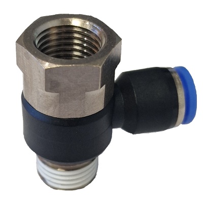 M5-1/2 BSP Male Female elbow swivel airline fitting 4mm-12mm