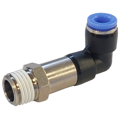 M5-1/2 BSP Extended male elbow push-in fitting 4mm-12mm