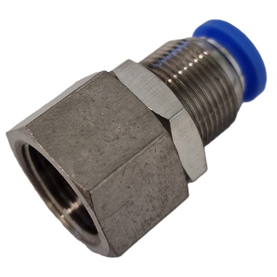 Bulkhead female union push-in fitting 1/8-1/2 BSP > 4-10mm
