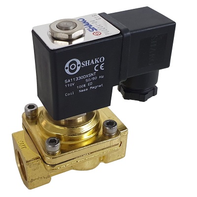 1/2 Brass solenoid valve 0-8.5 Bar 2/2 way Normally Closed