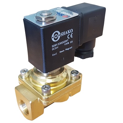 3/8 WRAS Brass water solenoid valve 0-10 Bar 2/2 N/Closed